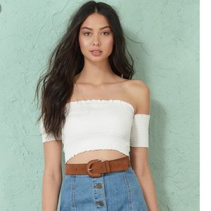 Kendall and Kylie white crop top